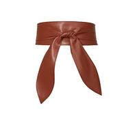 LumiSyne Ceinture Obi Pour Femme Vintage Large en Cuir PU Doux - Enveloppante, Nouée, Corset Pour Robe Quotidien et Fête