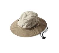 LumiSyne Chapeau De Pêche Bicolore Homme Femme Chapeau De Soleil à Large Bord UPF 50+ Ajustable Maille Respirante Chapeau Boonie Pliable Bob avec Jugulaire pour Voyager Randonnée Jardinage Outdoor