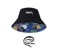 LumiSyne Chapeau De Pêcheur Réversible Unisexe Couleur Unie avec Lettres/Imprimé Style Hawaïen Bob Chapeau De Seau avec Jugulaire Détachable Pliable Coton Chapeau De Soleil pour Été Plage Voyage