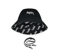 LumiSyne Chapeau De Pêcheur Réversible Unisexe Couleur Unie avec Lettres/Imprimé Style Hawaïen Bob Chapeau De Seau avec Jugulaire Détachable Pliable Coton Chapeau De Soleil pour Été Plage Voyage