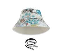 LumiSyne Chapeau De Pêcheur Réversible Unisexe Couleur Unie avec Lettres/Imprimé Style Hawaïen Bob Chapeau De Seau avec Jugulaire Détachable Pliable Coton Chapeau De Soleil pour Été Plage Voyage