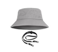 LumiSyne Chapeau De Pêcheur Unisexe Chapeau De Soleil à Bord Large UPF 50+ Couleur Unie Réversible Respirant Coton Chapeau De Seau avec Jugulaire Détachable Pliable Chapeau d'Été pour Plage Voyage