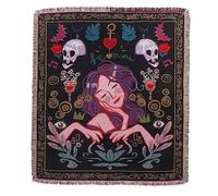 LumiSyne Couverture Plaid En Coton Tissé Avec Gland Style Ethnique Bohème Motif Géométrique Aztèque Navajo Jeté De Lit Jeté De Canapé Couvre-Lit Couverture De Camping Tapisserie Nappes Tapis 160x130cm