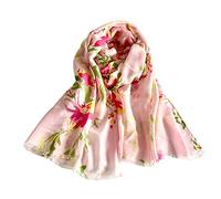 LumiSyne Echarpe à Chevrons Femme Fleurs Papillon Imprimé Echarpe En Coton Long Doux Foulard Légère Châle De Protection Solaire Etoles Printemps Été Plage