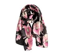 LumiSyne Echarpe à Chevrons Femme Fleurs Papillon Imprimé Echarpe En Coton Long Doux Foulard Légère Châle De Protection Solaire Etoles Printemps Été Plage