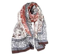 LumiSyne Echarpes En Soie à Fleurs Imprimé Mode Élégant Style Long Et Doux Châle Foulards Chaude Châle De Plage Toute La Saison