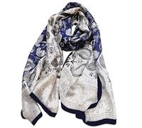 LumiSyne Echarpes En Soie à Fleurs Imprimé Mode Élégant Style Long Et Doux Châle Foulards Chaude Châle De Plage Toute La Saison
