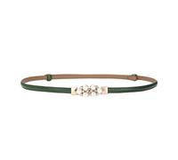 LumiSyne Femme Ceinture En Cuir Fine Couleur Unie Décoration En Perles Métal Boucle Interlock Réglable Sangle De Taille Ceinture Mince Ceinture Décorative Pour Robe Jeans Pantalon Chandail Manteau