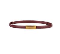 LumiSyne Femme Ceinture En Cuir Fine Couleur Unie Simple Vintage Métal Boucle Interlock Réglable Sangle De Taille Ceinture Taille Mince Décorative Pour Robe Jeans Pantalon Manteau