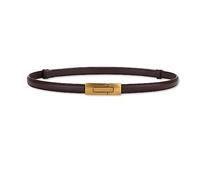 LumiSyne Femme Ceinture En Cuir Fine Couleur Unie Simple Vintage Métal Boucle Interlock Réglable Sangle De Taille Ceinture Taille Mince Décorative Pour Robe Jeans Pantalon Manteau