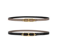 LumiSyne Femme Ceinture En Cuir Réversible Bicolore Ceinture Fine Boucle Ardillon Ajustable Ceinture Ceinture Décorative Jeans Robe Pantalon Manteau