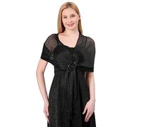 LumiSyne Femme Châles Et Écharpes Métalliques Scintillants Avec Boucle Étincelants Couleur Unie Glands Foulard Longue Léger Elégante Etole Pour Robe De Soirée Cérémonies Parties Fêtes Mariage Mariée