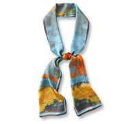 LumiSyne Femme Écharpe En Soie Imprimé à Pois Motif Paisley Style Rétro Classique Foulard En Satin Étroit Et Longue Fichu Décoratif Bandeau De Cheveux Cravate Ruban