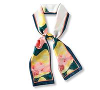 LumiSyne Femme Écharpe En Soie Imprimé à Pois Motif Paisley Style Rétro Classique Foulard En Satin Étroit Et Longue Fichu Décoratif Bandeau De Cheveux Cravate Ruban