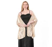 LumiSyne Femme Étole Châle En Satin Soyeux Pour Robe De Soirée Couleur Unie Foulards Longue Léger Elégante Etole Mariage Belle Écharpe Pour Mariée Demoiselles d'Honneur Cérémonies Fêtes, 200×70cm