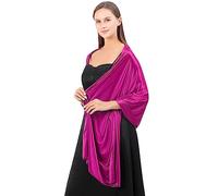 LumiSyne Femme Étole Châle En Satin Soyeux Pour Robe De Soirée Couleur Unie Foulards Longue Léger Elégante Etole Mariage Belle Écharpe Pour Mariée Demoiselles d'Honneur Cérémonies Fêtes, 200×70cm