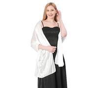 LumiSyne Femme Étole Châle En Satin Soyeux Pour Robe De Soirée Couleur Unie Foulards Longue Léger Elégante Etole Mariage Belle Écharpe Pour Mariée Demoiselles d'Honneur Cérémonies Fêtes, 200×70cm