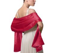 LumiSyne Femme Etole Châle Wrap En Satin Soyeux Unicolore Mousseline Belle Écharpe Pour Demoiselles Mariée Mariage Soirée Cérémonies Fêtes