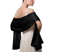 LumiSyne Femme Etole Châle Wrap En Satin Soyeux Unicolore Mousseline Belle Écharpe Pour Demoiselles Mariée Mariage Soirée Cérémonies Fêtes
