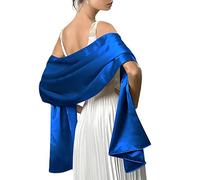 LumiSyne Femme Etole Châle Wrap En Satin Soyeux Unicolore Mousseline Belle Écharpe Pour Demoiselles Mariée Mariage Soirée Cérémonies Fêtes