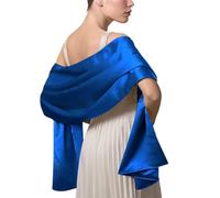 LumiSyne Femme Etole Châle Wrap En Satin Soyeux Unicolore Mousseline Belle Écharpe Pour Demoiselles Mariée Mariage Soirée Cérémonies Fêtes