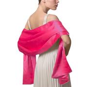 LumiSyne Femme Etole Châle Wrap En Satin Soyeux Unicolore Mousseline Belle Écharpe Pour Demoiselles Mariée Mariage Soirée Cérémonies Fêtes