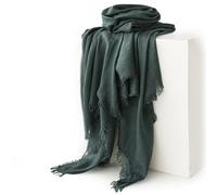 LumiSyne Femme Foulard Couleur Unie Echarpe En Toucher Coton Lin Avec Gland Style Littéraire Rétro Léger Foulard En Gaze Chaude Étole Châle Grand Longue Hijab Wrap De Plage Toute La Saison