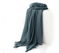 LumiSyne Femme Foulard Couleur Unie Echarpe En Toucher Coton Lin Avec Gland Style Littéraire Rétro Léger Foulard En Gaze Chaude Étole Châle Grand Longue Hijab Wrap De Plage Toute La Saison