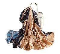 LumiSyne Femme Foulard En Soie à Imprimé De Mode Style Élégant Châle Allongé Doux Pour La Peau Écharpe Chaude Écharpe De Protection Solaire Toutes Les Saisons