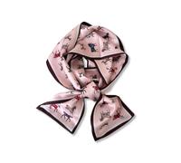 LumiSyne Femme Foulard En Soie Étroit Écharpe Maigre Longue Rétro Élégant Imprimé Peinture Florale Légers Satin Petits Écharpe Multifonctionnels Fichu Foulard Cheveux Bandeau Au Poignet Poignée Ruban