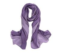 LumiSyne Femme Foulard En Soie Mélangée Dégradé De Couleurs Coton Lin Écharpe De Soie Mode Élégant Léger Doux Wraps Étole Châle De Plage Toute La Saison