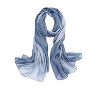 LumiSyne Femme Foulard En Soie Mélangée Dégradé De Couleurs Coton Lin Écharpe De Soie Mode Élégant Léger Doux Wraps Étole Châle De Plage Toute La Saison