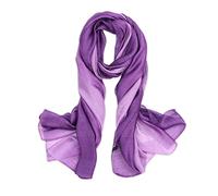 LumiSyne Femme Foulard En Soie Mélangée Dégradé De Couleurs Coton Lin Écharpe De Soie Mode Élégant Léger Doux Wraps Étole Châle De Plage Toute La Saison