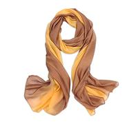 LumiSyne Femme Foulard En Soie Mélangée Dégradé De Couleurs Coton Lin Écharpe De Soie Mode Élégant Léger Doux Wraps Étole Châle De Plage Toute La Saison