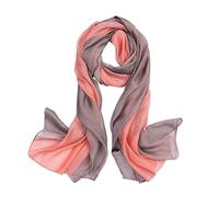 LumiSyne Femme Foulard En Soie Mélangée Dégradé De Couleurs Coton Lin Écharpe De Soie Mode Élégant Léger Doux Wraps Étole Châle De Plage Toute La Saison