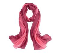 LumiSyne Femme Foulard En Soie Mélangée Dégradé De Couleurs Coton Lin Écharpe De Soie Mode Élégant Léger Doux Wraps Étole Châle De Plage Toute La Saison