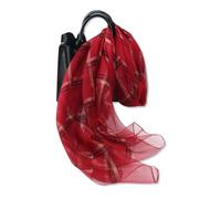 LumiSyne Femme Foulard En Soie Scintillants Écharpe En Mousseline Fil Doré Motif à Carreaux Style Vintage Élégant Tulle Léger Echarpe Longue Étole Châles Et Écharpes Pour Robe De Soirée Mariage Fête