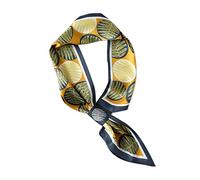 LumiSyne Femme Foulards En Soie Étroit Facile à Passer Imprimé Fleur Feuille Style Pastoral Frais Maigre Longue Écharpe Satin Petits Écharpe Fichu Décoratif Cravate Cheveux Bandeau Au Poignet Ruban