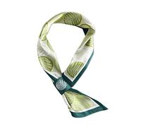 LumiSyne Femme Foulards En Soie Étroit Facile à Passer Imprimé Fleur Feuille Style Pastoral Frais Maigre Longue Écharpe Satin Petits Écharpe Fichu Décoratif Cravate Cheveux Bandeau Au Poignet Ruban