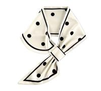 LumiSyne Femme Foulards En Soie Étroit Facile à Passer Style Vintage Simple Motif à Pois Ligne Maigre Longue Écharpe Satin Petits Écharpe Fichu Cravate Cheveux Bandeau Au Poignet Ruban