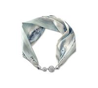 LumiSyne Femme Mode Foulards En Soie Collier Boucle Magnétique Pratique Avec Strass Bling Petit Étroit Foulard Décoratif Bijoux Pendentif Écharpe Fichu Bandeau Au Poignet Écharpe Bijoux