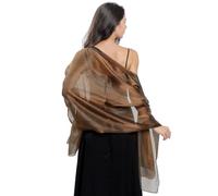 LumiSyne Femme Soyeux Châles Et Écharpes Pour Robe De Soirée Scintillant Foulard Irisé Léger Echarpe Longue Elégante Etole Mariage Belle Écharpe Pour Mariée Demoiselles d'Honneur Cérémonies Fêtes