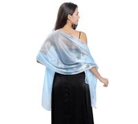 LumiSyne Femme Soyeux Châles Et Écharpes Pour Robe De Soirée Scintillant Foulard Irisé Léger Echarpe Longue Elégante Etole Mariage Belle Écharpe Pour Mariée Demoiselles d'Honneur Cérémonies Fêtes