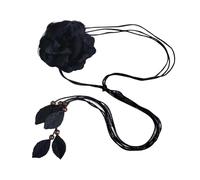 LumiSyne Femmes Ceinture Tressée Ceinture De Taille Fine Avec Décoration De Fleurs Pendentif Feuille Perlé Style Bohème Vintage Noué Ceinture Chaîne Corde Ceinture Robe Pour Plage Vacance Mariage Fête