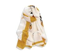 LumiSyne Femmes Foulard En Coton Lin Imprimé Fleur Lettre Mode Style Écharpes Dames Légère Et Doux Longue Écharpe Grand Châle Chaude Étole Wraps Châle De Plage Toute La Saison