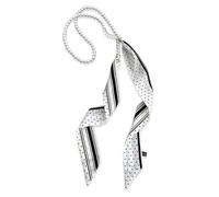 LumiSyne Foulard En Soie Collier Femme Filles Écharpe Maigre Longue Avec Collier De Perles Imprimé Fleurs Motif Lettre Rayures Style Élégant Simple Décoratif Cravate Foulard Cheveux Bandeau Au Poignet