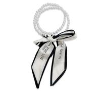 LumiSyne Foulard En Soie Collier Femme Filles Écharpe Maigre Longue Avec Collier De Perles Imprimé Fleurs Motif Lettre Rayures Style Élégant Simple Décoratif Cravate Foulard Cheveux Bandeau Au Poignet