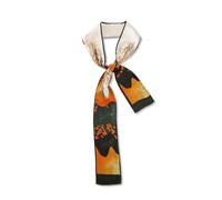 LumiSyne Foulard En Soie Étroit Femme Filles Écharpe Maigre Longue Imprimé Fleur Motif Peinture De Style Chinois Style Artistique Élégant Cravate Foulard Cheveux Bandeau Au Poignet Poignée Ruban