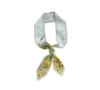 LumiSyne Foulard En Soie Étroit Femme Filles Écharpe Maigre Longue Imprimé Peinture à l'Huile Artistique Style Nature Frais Légers Satin Fichu Cravate Foulard Cheveux Bandeau Au Poignet Poignée Ruban