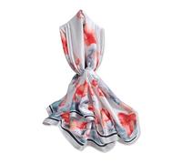LumiSyne Foulard En Soie Femme Élégant Romantique Imprimé Fleur Feuille Longue Grand Écharpe Légère Chaude Étole Hijab Châle De Protection Solaire Toutes Les Saisons